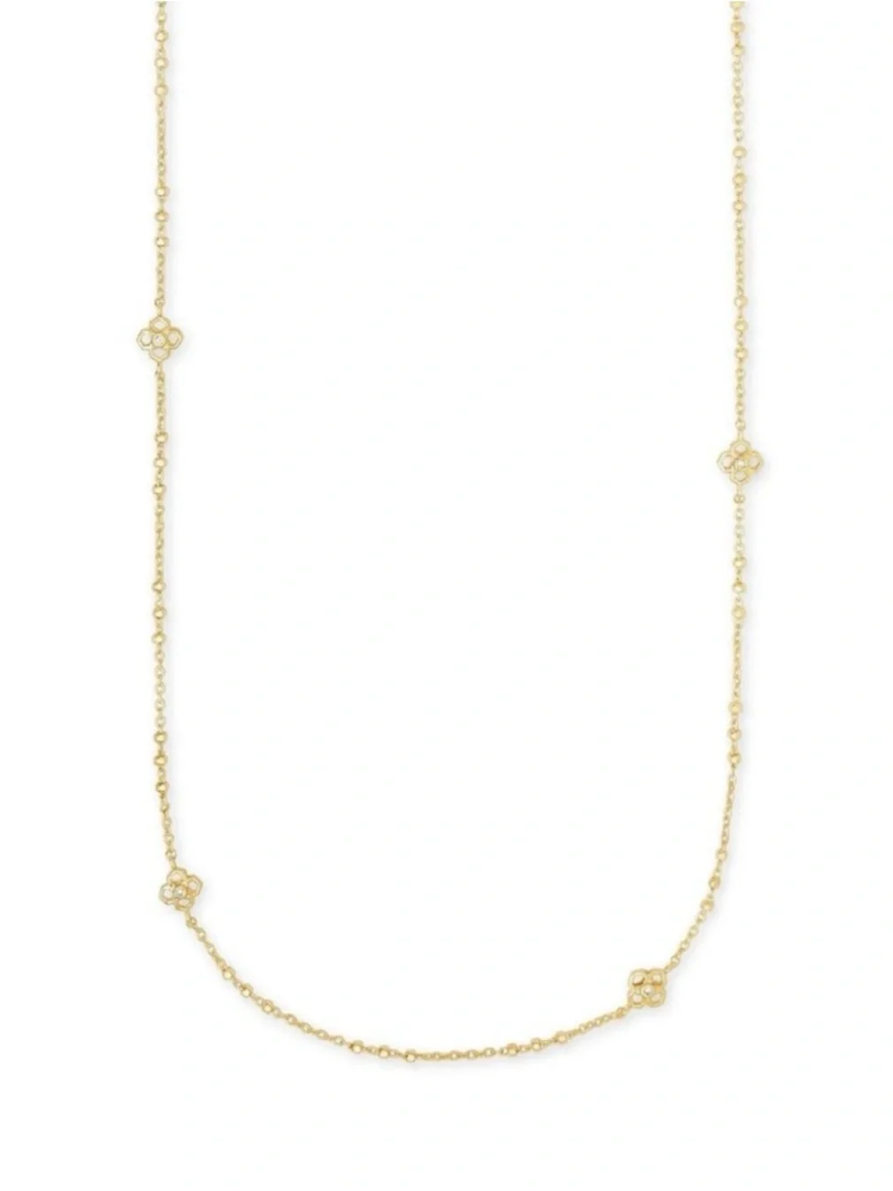 Kendra Scott Rue Long Necklace in Gold NWT - Picture 2 of 4